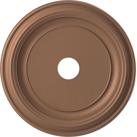 Ekena Millwork Traditional Thermoformed PVC Ceiling Medallion Fits Canopies up to 13 1/2-in., Aged Copper CMP22TRCAC